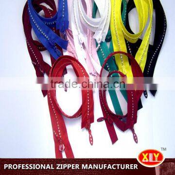 2015 Hot Sale Polyester Tape Plastic Rhinestone Zipper photo-4