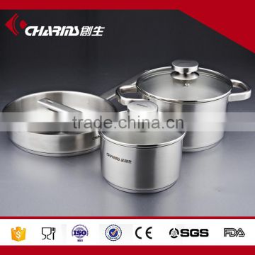 Professional Grade Stainless Steel 5 Piece Pot and Pan Set Induction Ready Cookware Set with Impact-bonded Technology