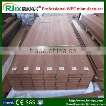 Eco-frendly WPC decking solid design for outdoor deck floor covering/wpc crack-resistant decking