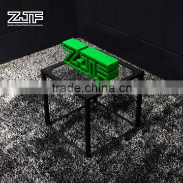 ZJF Black portable retail display shoes stand
