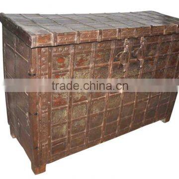 Jodhpur Furniture Handcrafted Old Antique Pitara Box