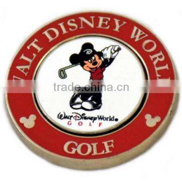 Fashionable Metal Golf Ball Marker use Disney golf ball marker