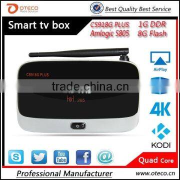Amlogic S805 CS918G Plus Android tv box 1G/8G TV player xbmc fully loaded wifi better than CS918
