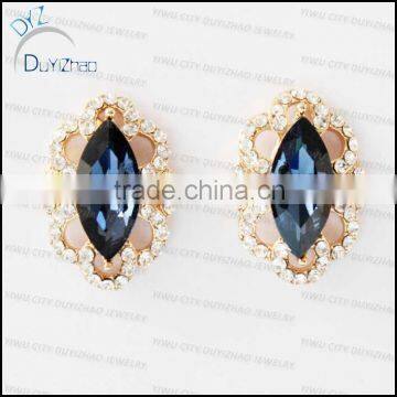 fashion big diamond stud earrings