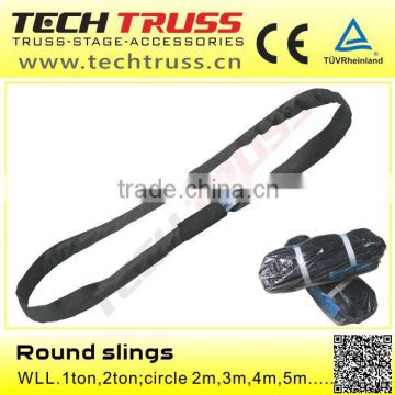 WLL 1 ton round slings , lifting sling ,round webbing sling slings for stage truss system