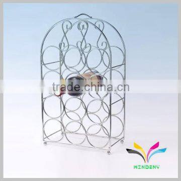 Wholesale Metal Flooring Stainless Stell Wine Rack for Retail Promotion photo-2