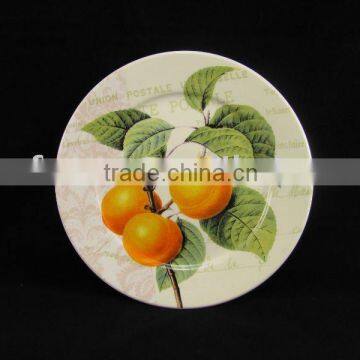 YF13003 decal print glazing ceramic plate