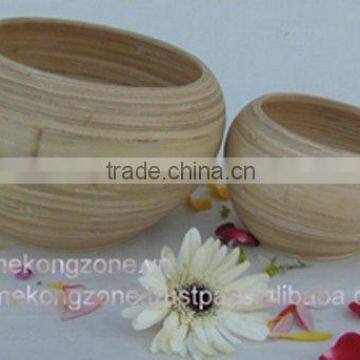 coiled bamboo bowl