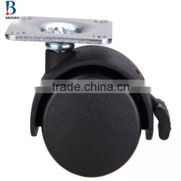 China High Quality Cheap 1.5 Inches Black Suitcase Nylon Plastic Fixed Furniture Caster Wheels photo-3