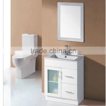 Glass soft closing door bathroom vanity bathroom sanitary sets