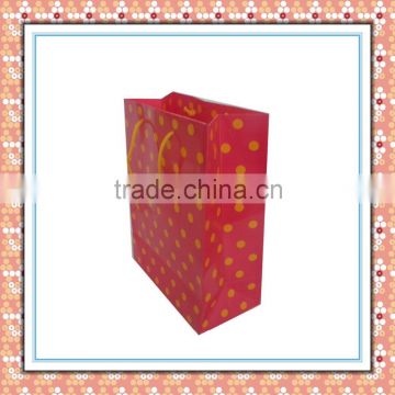 alibaba China supplier polka dot paper bag with handle