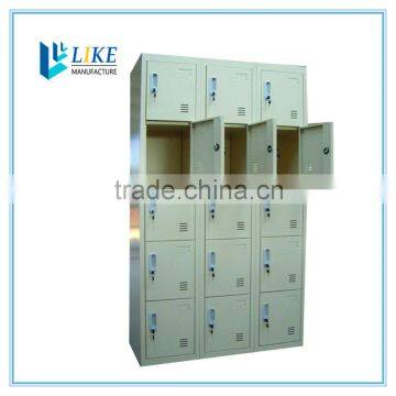 Steel locker with 15 doors, design fashion, cupboard cabinet