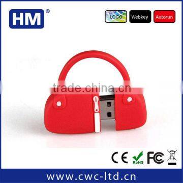 PVC USB bag shape wholesale 2GB4GB8GB16GB Custom Solution LOGO PVC/SILICONE USB flash drive