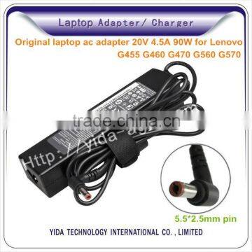 Genuine Original laptop ac adapter 20V 4.5A 90W for Lenovo G455 G460 G470 G560 G570 laptop charger 5.5*2.5mm pin                        
                                                Quality Choice