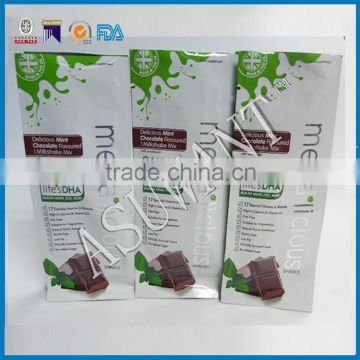 wholesale flat bottom side gusset stand up pouch for chocolate packaging with tear notch