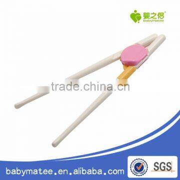 Babymatee 2016 newest flexible fancy eco-friendly children training silicone chopstick with holder for kids