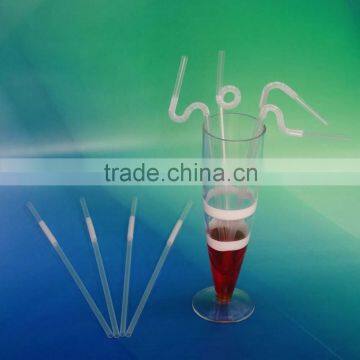 High quality transparent art straws party straws thick plastic drinking straws