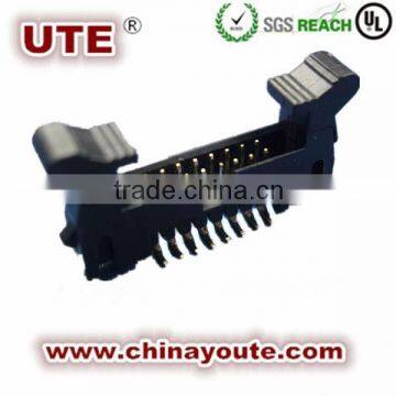 1.27x2.54mm right angle pin box header connector with latch