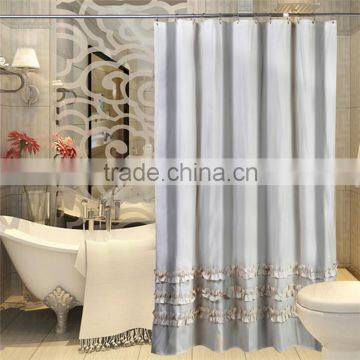 2016 Mesh Bathroom Shower Curtain with Ruffle                        
                                                Quality Choice