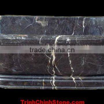Stone Marble Bathtub in Black