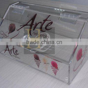 Acrylic Candy Holder Bin Dispenser Display Box (9.85''x5.12''x4.72'')Lucite Plexiglass Countertop Container