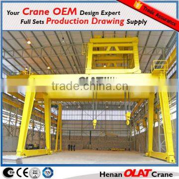 Design drawing supply mobile double girder gantry crane for sale