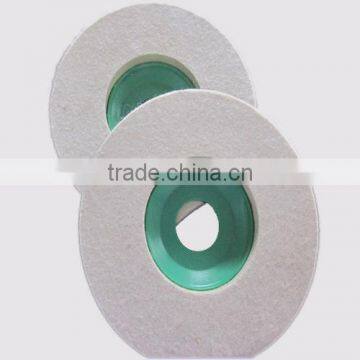 high density Wool felt polishing wheel with plastic disc