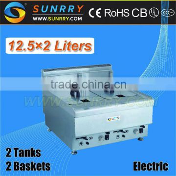 Commercial Table Top Deep Fryer 12 liters Frying Range of Potato Chips Making Machine (SY-TF600A SUNRRY)