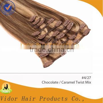 5A High Grade Hair extension clip in/clip in hair extensions for black women/clip in hair extension