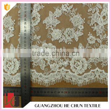 HC-6068-1 Hechun Sew Crystal Bead and Pearl High Fashion Bridal Lace Fabric photo-6