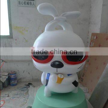 Fiberglass Cool Rabbit Fiberglass Cartoon Sculpture