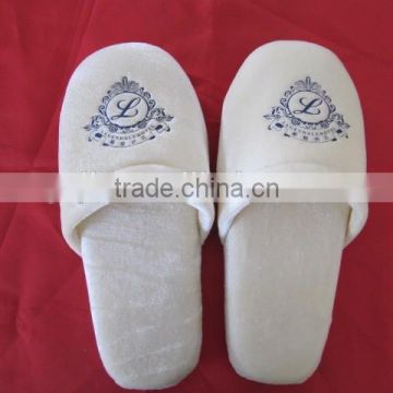 100% Cotton Hotel Slipper Velvet Closed Toe Slippers