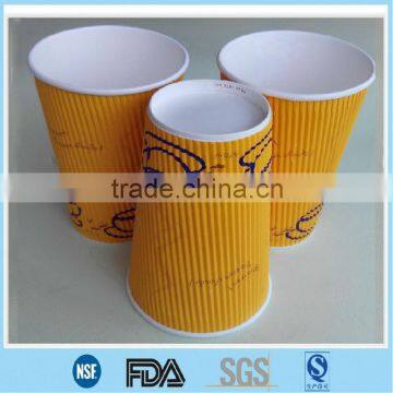 blue striped paper cups,triple wall coffee paper cup, ripple paper cups