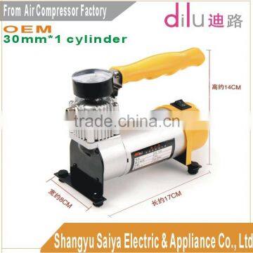 Factory outlet Car air compressor, car air pump , air inflator, 30mm cylinders air compressor