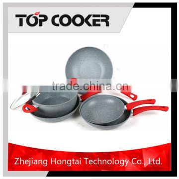 6Pcs Aluminium non stick marble Cookware Set