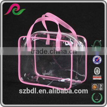 2016 popular stand up transparent pvc waterproof bag