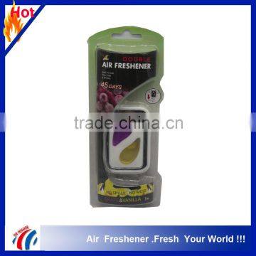 double colour perfume5ml volume air freshener for car .promotional Breathable membrane perfume in China factory                        
                                                                                Supplier's Choice