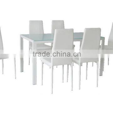 1+6 Tempered Glass Dining Room Set photo-4