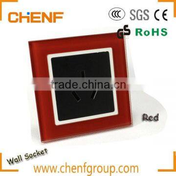 Newest Design 3 Holes Glass Electrical Wall Power Socket