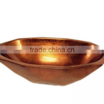 Best selling brown round composite fiber plactic lacquer bowl from viet nam
