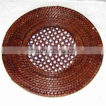 Rattan handmade charger plates