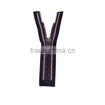 NO.5 PLASTIC ZIPPER COLORFUL TAPE OPEN END