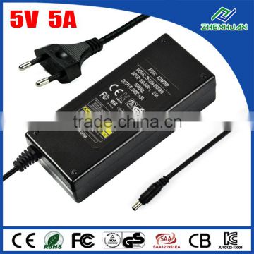 Power adaptor 5V 5A AC adapter for mini refrigerator KC CE SAA GS approved