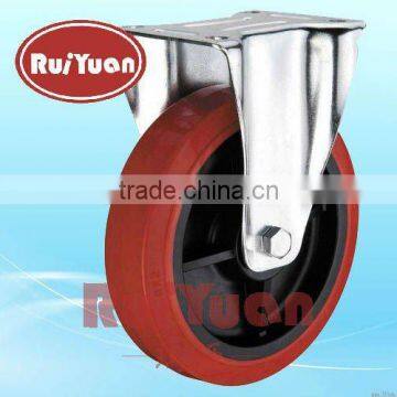 European type high load polyurethane fixed industrial casters