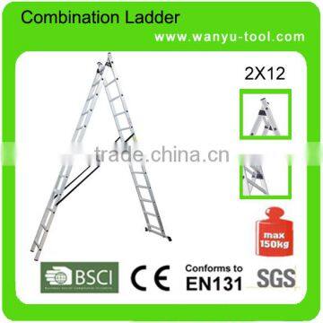 ladders aluminum with SGS/EN131 ladder clamps fire escaper ladder