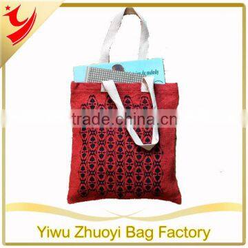 2014 Eco-Friendly Cheap Printed book jute bag