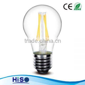 smart lighting of a60 4w e27 led filament bulb with high luminous