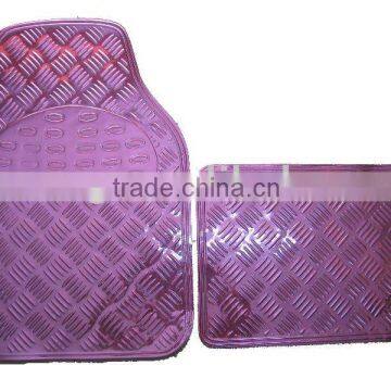 pink aluminum foot mat/pink dash mat