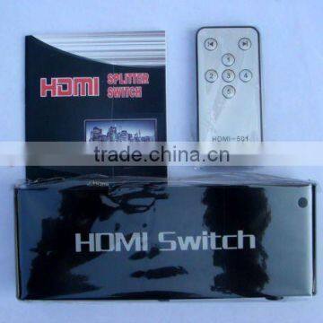 switcher with IR Remote Support 3D, 5x1 5 Port Switch / Switcher