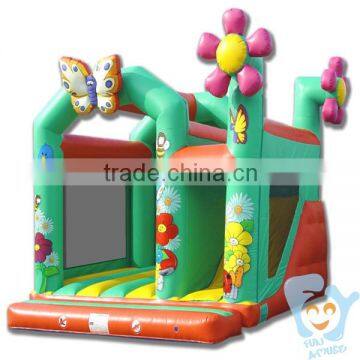 outdoor funny game 0.55mm pvc tarpaulin inflatable bouncer slide